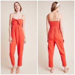 Anthropologie Isabel Tie-Front Jumpsuit Size M